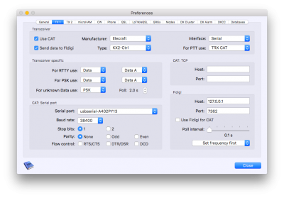 RumlogNG TX1 settings